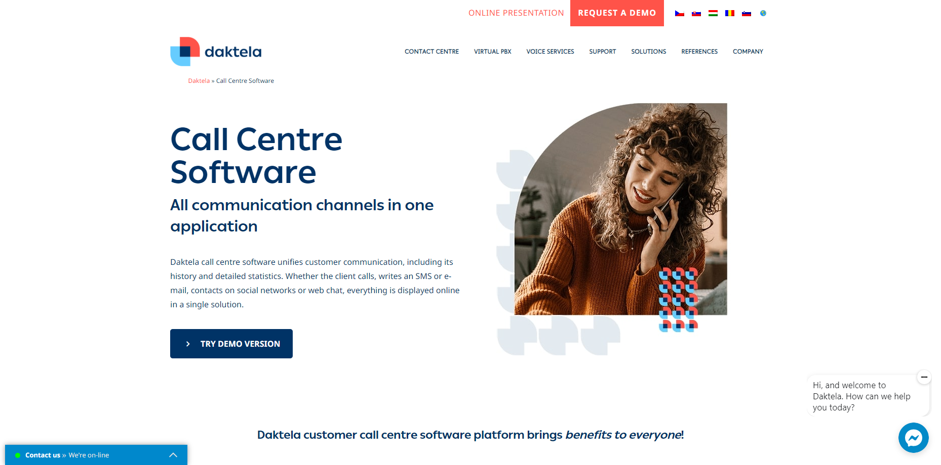 Daktela call centre software