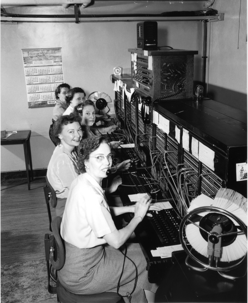 Old style telephony operators ~1950